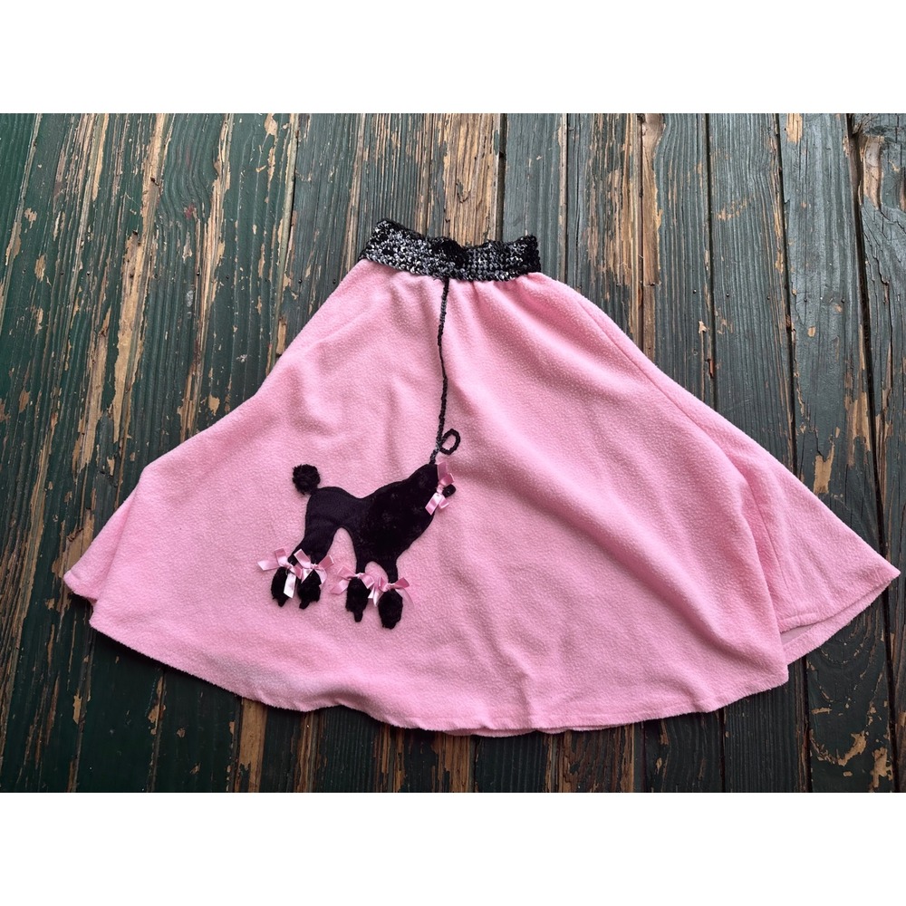 Costumes USA Pink Poodle Skirt 50s Sock Hop Costume Sequined Waistband One Size